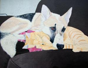 Mischief and Ginger painting Sarah Farr